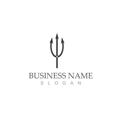 Trident Logo Şablonu vektör çizimi tasarımı