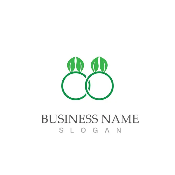 Grøn Blad Logo Økologi Natur Element Vektor Ikon – Stock-vektor