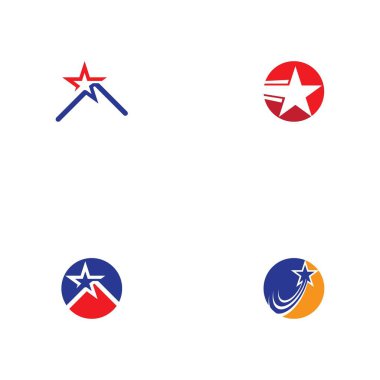 Yıldız simgesi şablon vektör illüstrasyon tasarımı