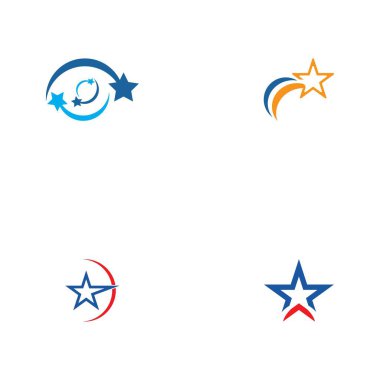 Yıldız simgesi şablon vektör illüstrasyon tasarımı