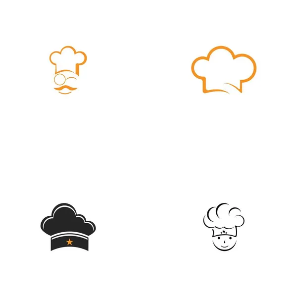 Chapéu Chef Logotipo Modelo Vetor Ilustração —  Vetores de Stock
