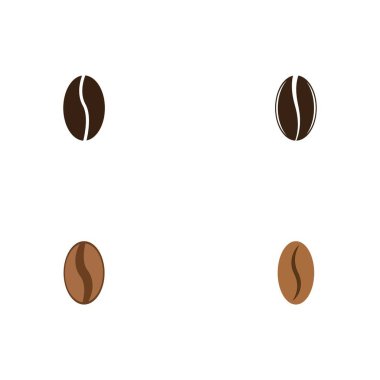 kahve çekirdeği simgesi vektör çizimi şablonu