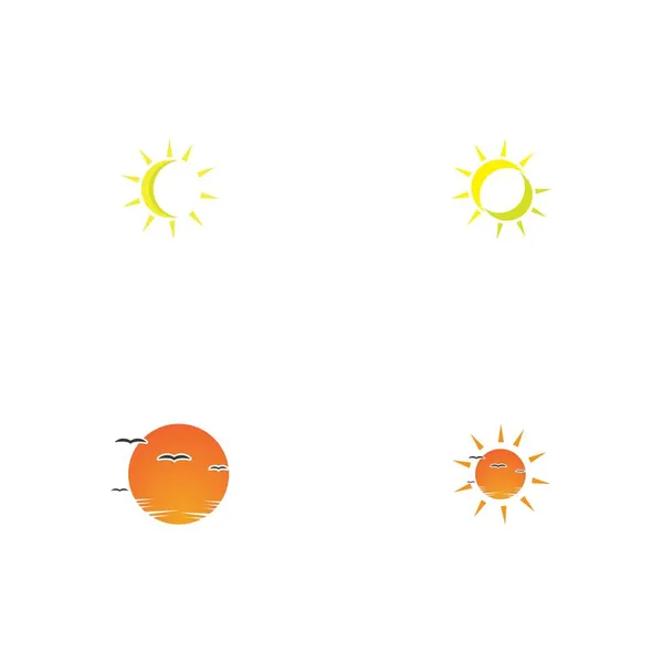 Sun Vector Illustration Icon Logo Vorlage Design — Stockvektor