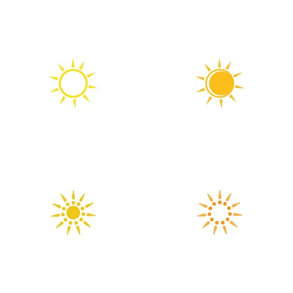 Sun Векторні Ілюстрації Іконка Логотип Дизайн Шаблону — стоковий вектор