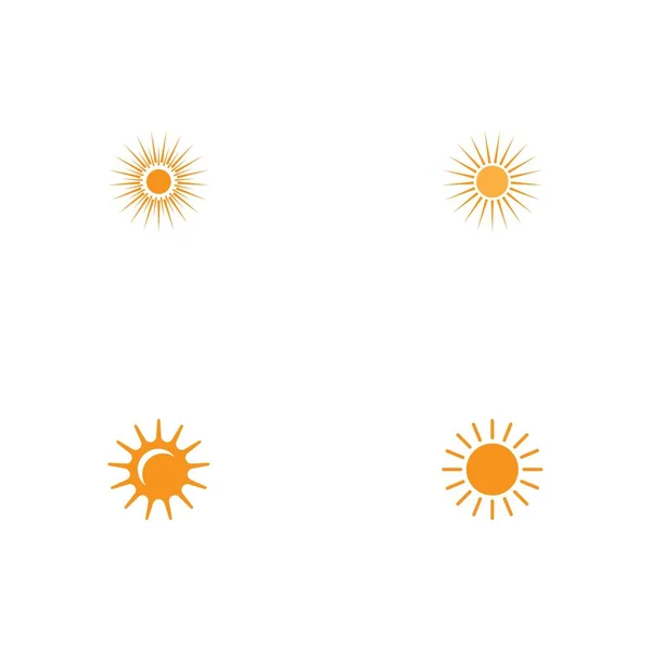 Illustration Vectorielle Soleil Icône Modèle Logo — Image vectorielle