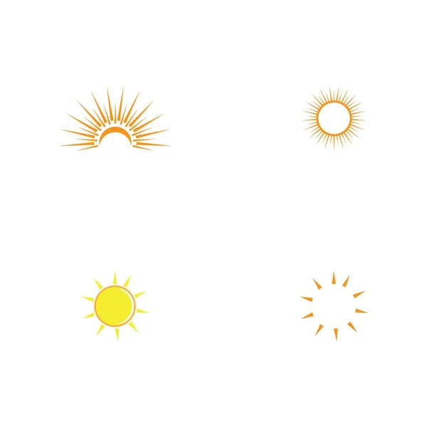 Sun Vector Ilustração Icon Logo Template Design — Vetor de Stock