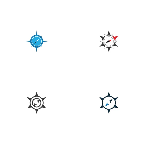 Compass Logo Template Vector Icon Illustration Design — Stock Vector