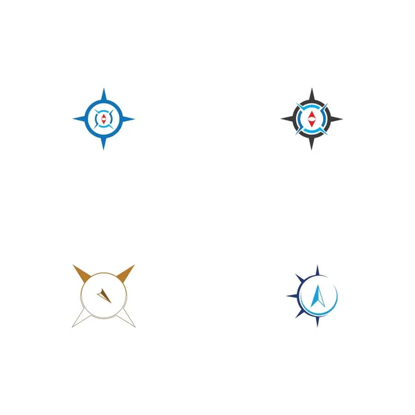 Compass Logo Template Vector Icon Illustration Design — Stock Vector