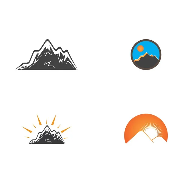 Icône Montagne Logo Modèle Illustration Vectorielle — Image vectorielle