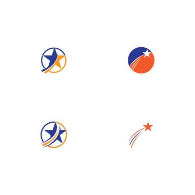 Yıldız simgesi şablon vektör illüstrasyon tasarımı