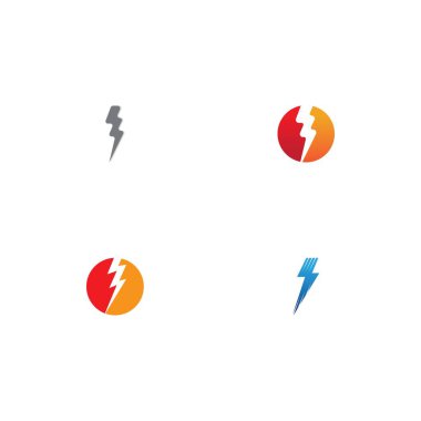 Şimşek Logosu Şablon vektör illüstrasyon tasarımı