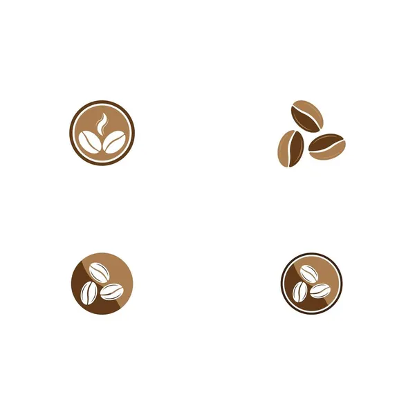 咖啡豆图标矢量图解模板 — 图库矢量图片