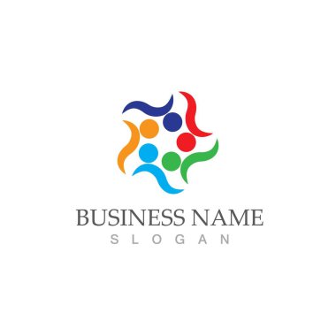 Topluluk, ağ ve sosyal simge tasarım şablonu