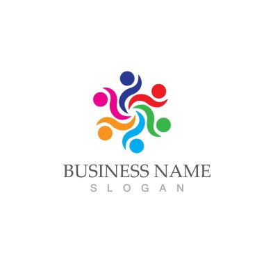 Topluluk, ağ ve sosyal simge tasarım şablonu