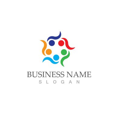 Topluluk, ağ ve sosyal simge tasarım şablonu