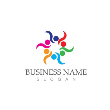 Topluluk, ağ ve sosyal simge tasarım şablonu