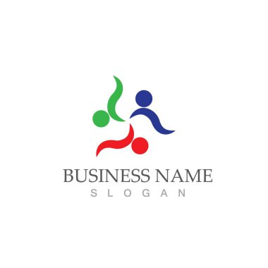 Topluluk, ağ ve sosyal simge tasarım şablonu