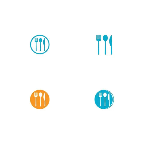 Spoon Fork Logo Symbol Vector — Stock Vector