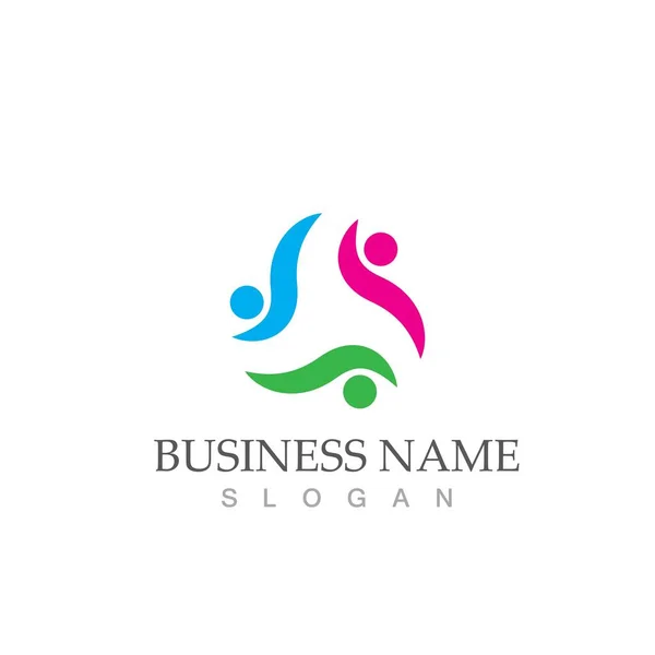 Logotipo Comunitário Rede Social — Vetor de Stock