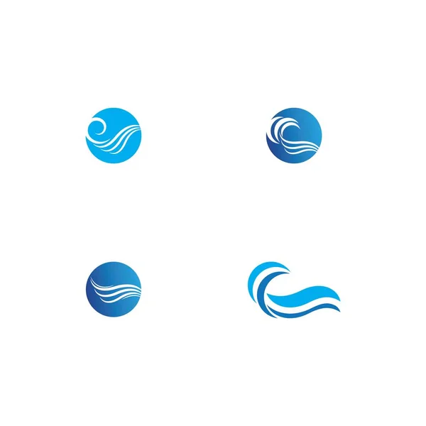 Wasser Welle Symbol Vektor Illustration Design Vorlage — Stockvektor