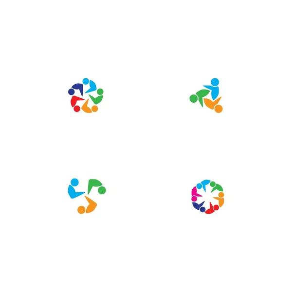 Сообщество Сеть Социальный Логотип — стоковый вектор