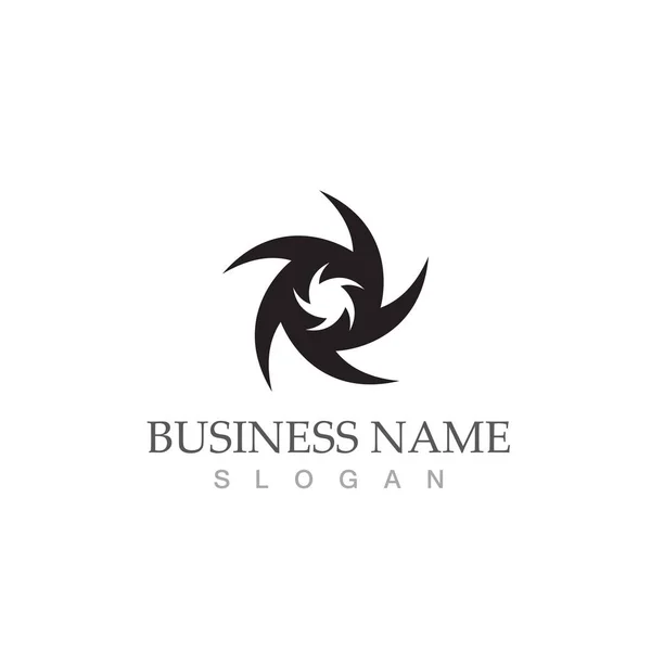 Επιχειρηματικό Λογότυπο Δίνη Κύμα Και Σπιράλ Εικονίδιο Διάνυσμα Πρότυπο — Διανυσματικό Αρχείο