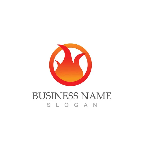 Fire Flame Logo Template Vector — Stock Vector