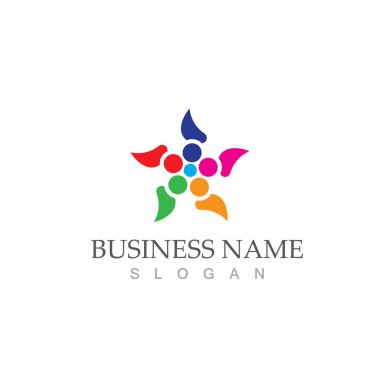 Topluluk, ağ ve sosyal simge tasarım şablonu