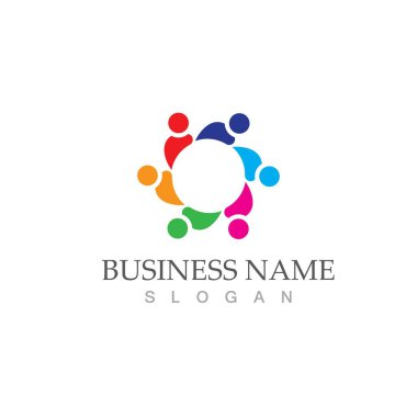 Topluluk, ağ ve sosyal simge tasarım şablonu