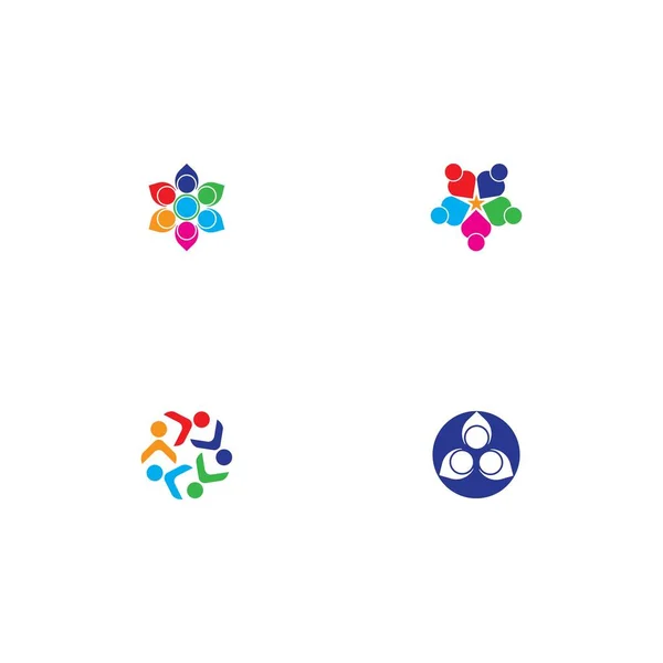 Сообщество Сеть Социальный Логотип — стоковый вектор