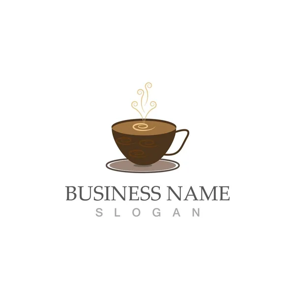 Coffee Cup Logo Template Vector Icon Design — Stock Vector