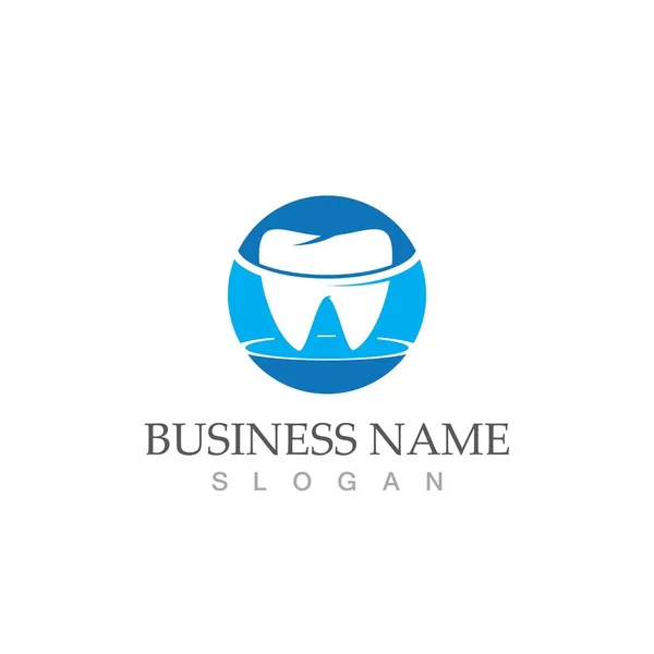 Logotipo Dental Modelo Vetor Ilustração Ícone Design — Vetor de Stock