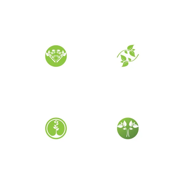 绿树叶生态自然要素向量标识 — 图库矢量图片
