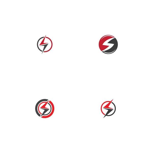 Flash Thunderbolt Logo Template Design — Stock Vector