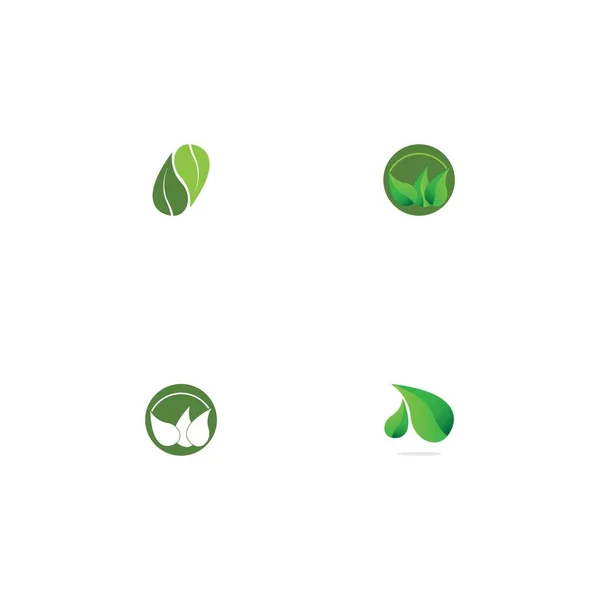 Logos Verde Árbol Hoja Ecología Naturaleza Elemento Vector — Vector de stock