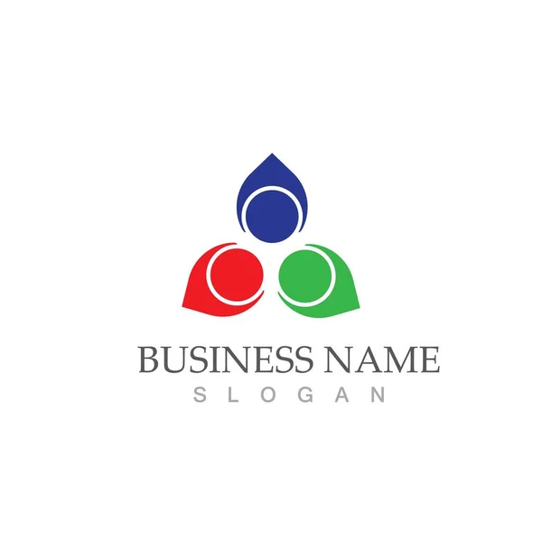 Społeczność Sieć Logo Społecznościowe — Wektor stockowy