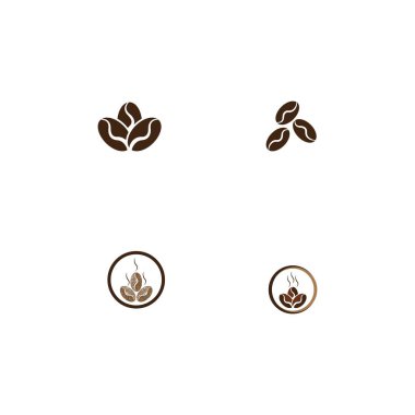 kahve çekirdeği simgesi vektör çizimi şablonu