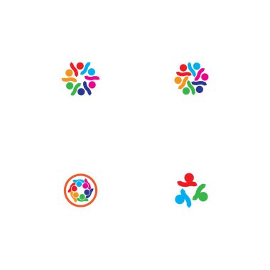 Topluluk, ağ ve sosyal simge tasarım şablonu