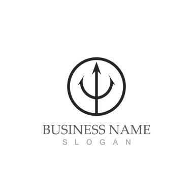Trident Logo Şablonu vektör çizimi tasarımı
