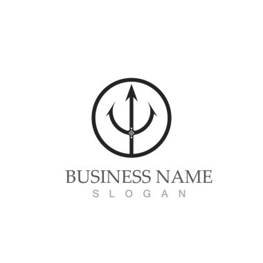 Trident Logo Şablonu vektör çizimi tasarımı
