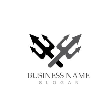 Trident Logo Şablonu vektör çizimi tasarımı