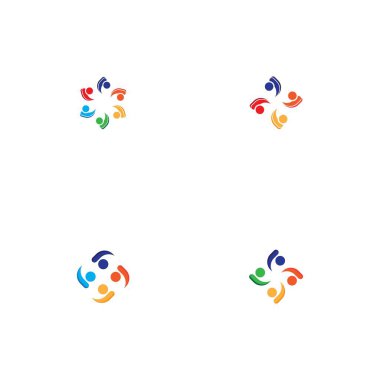 Topluluk, ağ ve sosyal simge tasarım şablonu