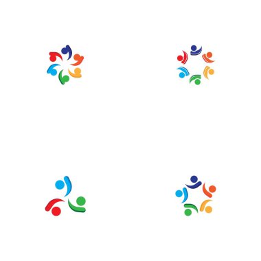 Topluluk, ağ ve sosyal simge tasarım şablonu