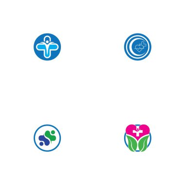 Sağlık tıbbi logo tasarım vektör şablonu