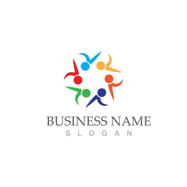 Topluluk, ağ ve sosyal simge tasarım şablonu