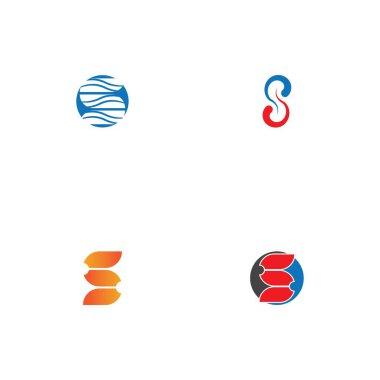 S harfi logo tasarım vektörü