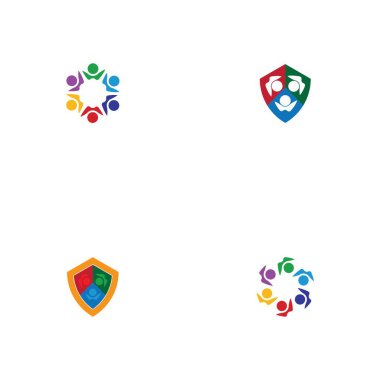 Topluluk, ağ ve sosyal simge tasarım şablonu