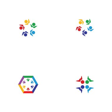 Topluluk, ağ ve sosyal simge tasarım şablonu