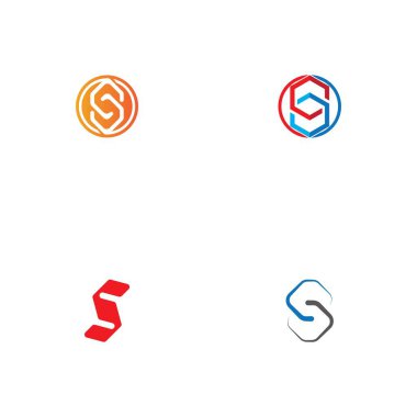 S harfi logo tasarım vektörü