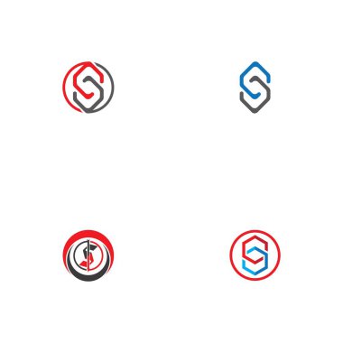 S harfi logo tasarım vektörü